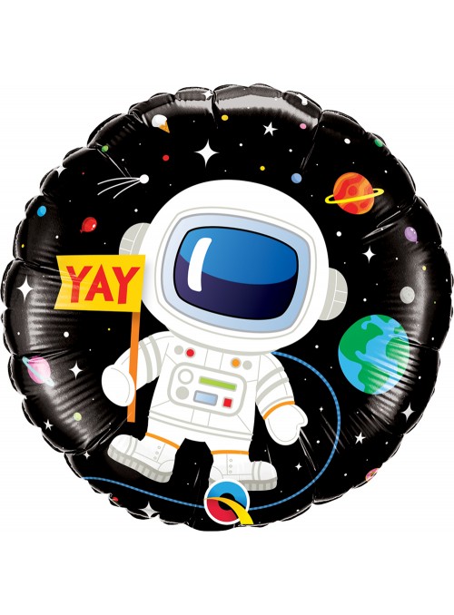 Balão Metalizado Aniversário Astronauta Qualatex – 1 unidade