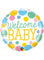 Balão Metalizado Redondo Welcome Baby Qualatex – 1 unidade