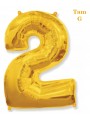 Balões Metalizados Dourado Números Tamanho G