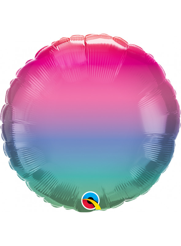 Balão Metalizado Marmorizado Joia Ombré – 1 unidade