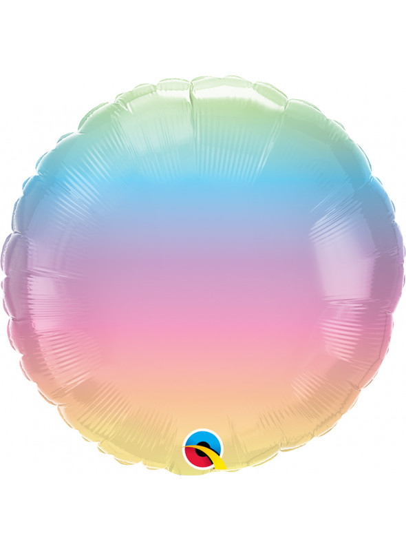 Balão Metalizado Marmorizado Pastel Ombré – 1 unidade