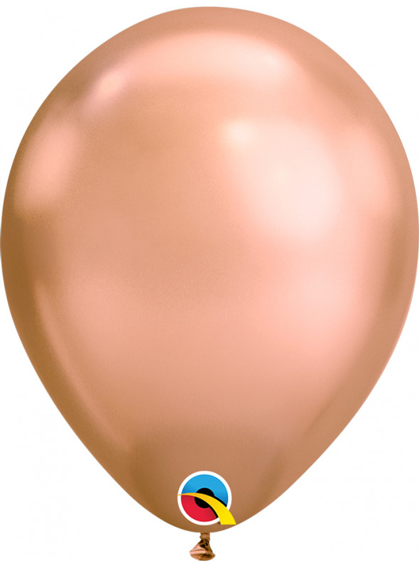 Balões de Látex Chrome Rose Gold – 5 unidades