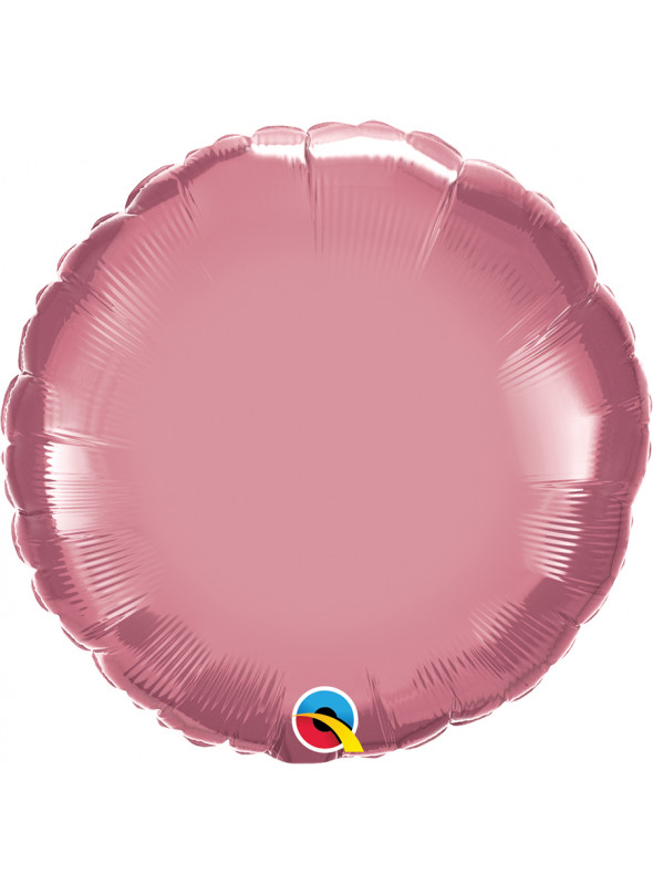 Balão Metalizado Chrome Redondo Rosa Qualatex – 1 unidade