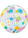 Balão Bubble Bolha Transparente Welcome Baby.