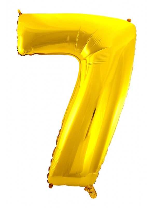 Balão Metalizado Número 7 Dourado 28 Polegadas
