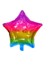 Balão Metalizado Estrela Holográfica Arco-íris 18 Polegadas