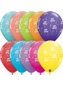 Bexiga Balão Aniversário Decorado 11 Polegadas 28cm Qualatex 6 unidades