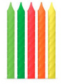 Vela De Aniversário Bolo Espiral Neon Colorido 10 Unidades