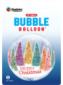 Balão Bubble Bolha Feliz Natal Árvores 22 Polegadas 56cm Qualatex