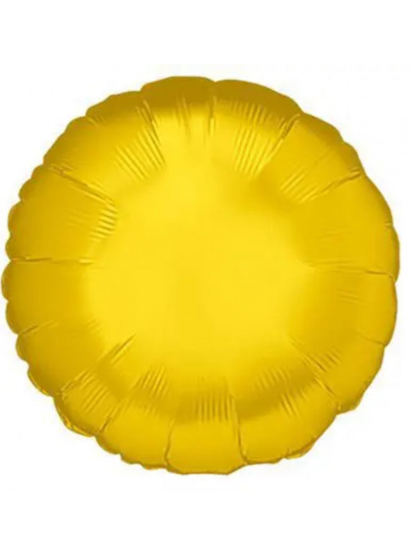 Balão Metalizado Redondo Dourado 18 Polegadas 45cm Cromus Balloons