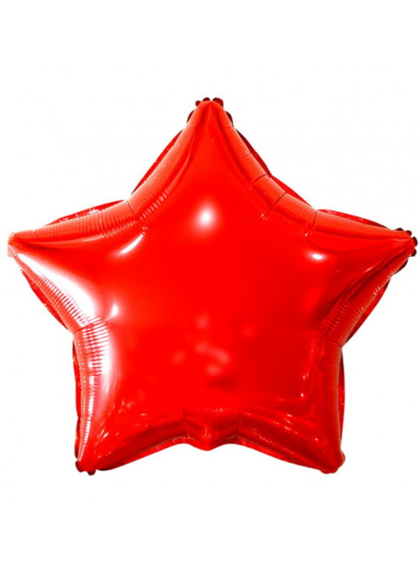 Balão Metalizado Estrela Vermelha 18 Polegadas 45cm Cromus Balloons