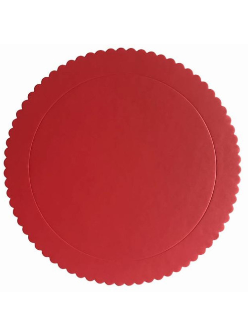 Cake Board Base para Bolo Vermelho 28cm Silver Chef