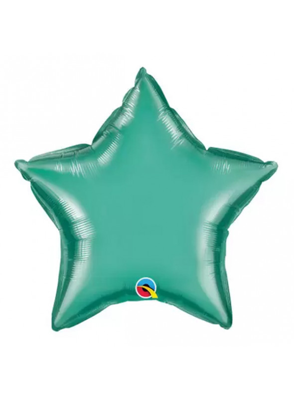 Balão Metalizado Chrome Estrela Verde Qualatex – 1 unidade