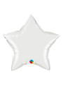 Balão Metalizado Estrela Branca Qualatex – 1 unidade