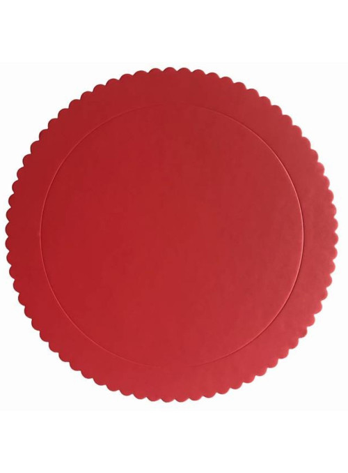 Cake Board Base para Bolo Vermelho 32cm Silver Chef