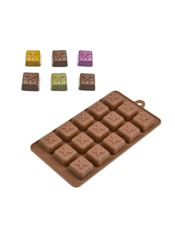 Forma Molde de Silicone para Chocolate Presente Silver Chef