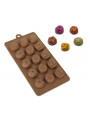 Forma Molde de Silicone para Chocolate Flor Silver Chef