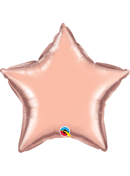 Balão Metalizado Estrela Rose Gold 20 Polegadas – 1 unidade