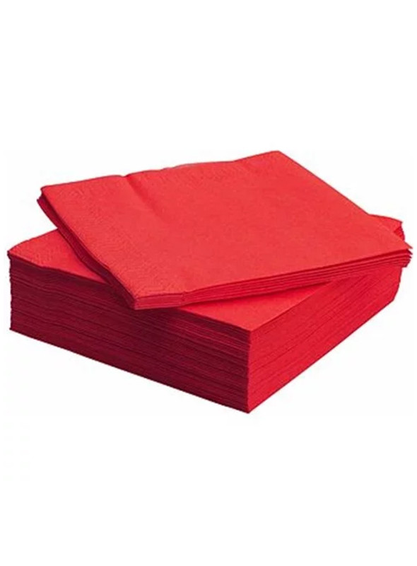 Guardanapos de Papel Folha Dupla Vermelho 32x32 Silver Festas – 20 unidades