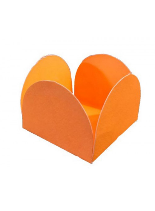 Forminhas para Doces 4 Pétalas Laranja 3,0cm x 2,0cm 50 unidades