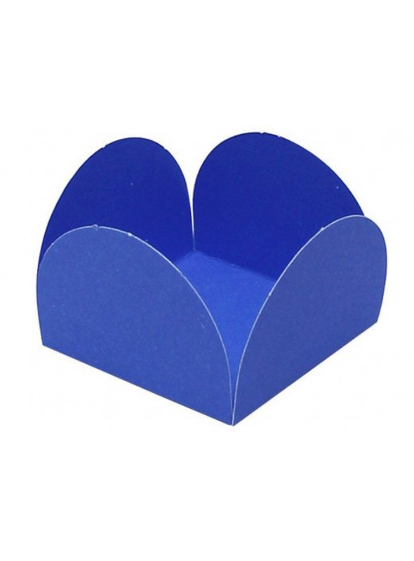 Forminhas para Doces 4 Pétalas Azul 3,0cm x 2,0cm 50 unidades