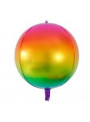 Balão Metalizado Redondo 4D Degradê Multicolorido 22 Polegadas 55cm Golden Festa