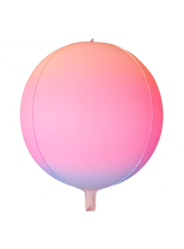 Balão Metalizado Redondo 4D Degradê Fluorescente  22 Polegadas 55cm Golden Festa