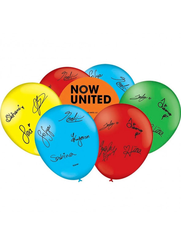 Balões de Látex Now United 9 Polegadas 23cm Festcolor 25 unidades