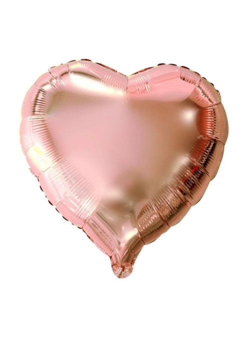Balão Metalizado Coração Rose Gold 20 Polegadas 50cm Mundo Bizarro