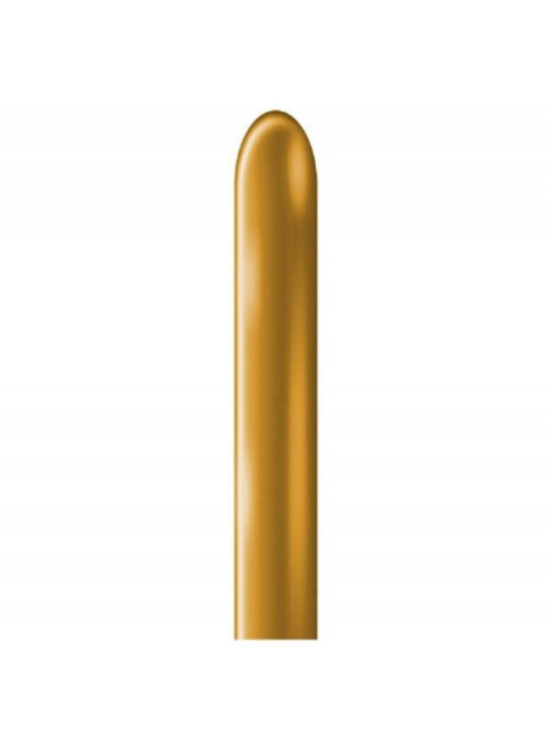 Balão de Látex 260 Canudo Dourado Metallic São Roque 25 Unidades