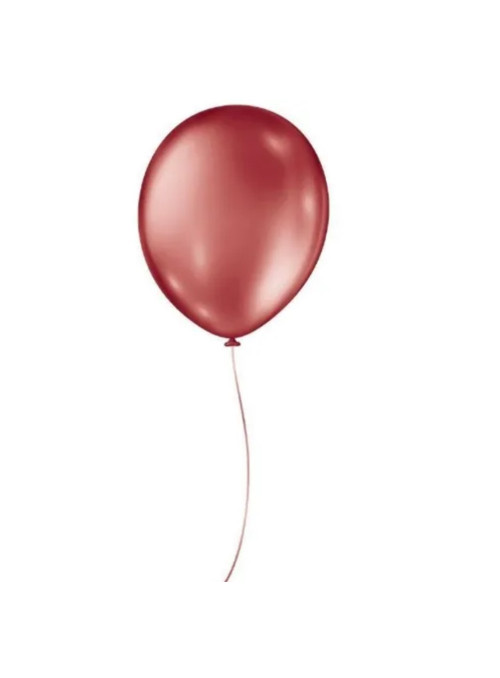 Balões de Látex Vermelho Metálico 05 Polegadas 13cm São Roque 25 Unidades