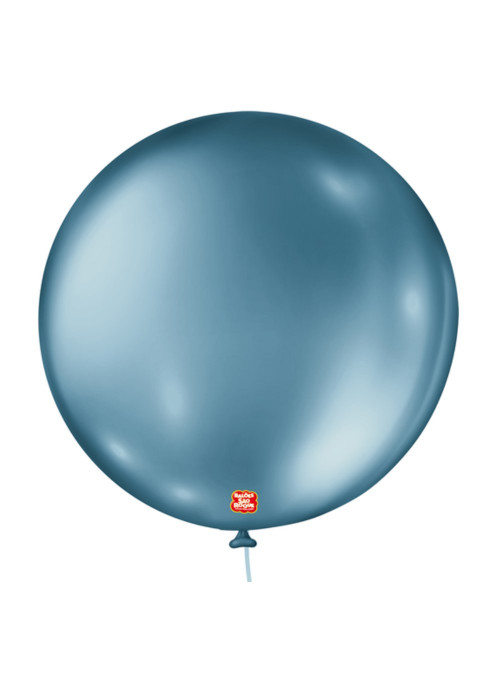 Balões de Látex Azul Metálico 05 Polegadas 13cm São Roque 25 Unidades