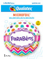 Balão Metalizado Parabéns Pontos Coloridos 18 Polegadas 46cm Qualatex