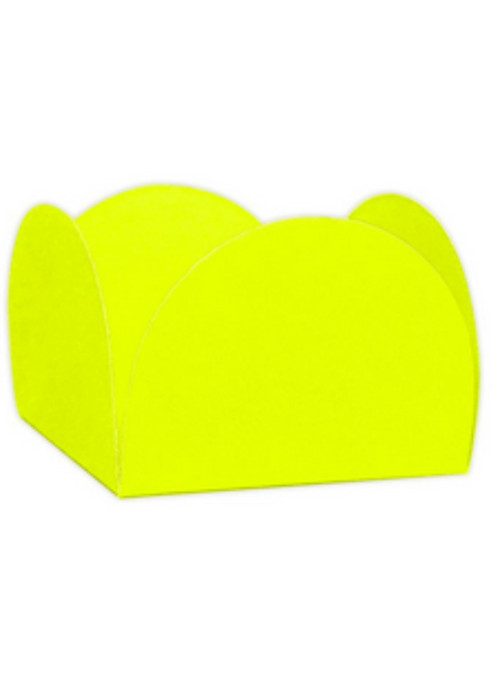 Forminhas De Doces 4 Pétalas Amarelo Neon Nc Toys 50 Unid