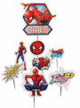 Topo de Bolo Decorativo Festa Homem Aranha Piffer 7 Unidades