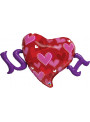 Balão Metalizado I Love You Corações 46 Polegadas 117cm Qualatex