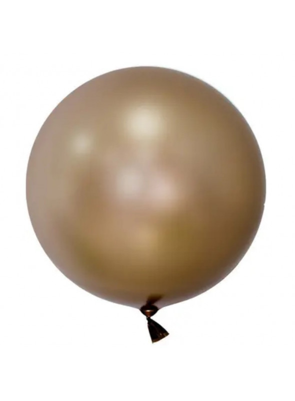 Balão Bubble Bolha Cromado Ouro 24 Polegadas 60cm Mundo Bizarro