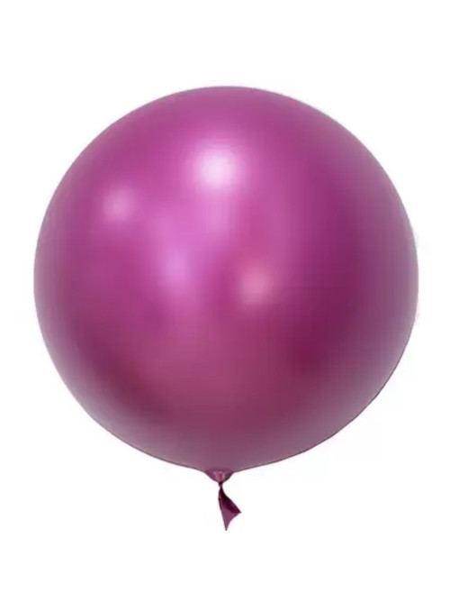 Balão Bubble Bolha Cromado Pink 24 Polegadas 60cm Mundo Bizarro