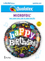 Balão Metalizado Aniversário Parabéns a Você 18 Polegadas 46cm Qualatex