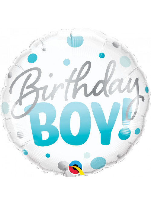 Balão Metalizado Birthday Boy 18 Polegadas 46cm Qualatex