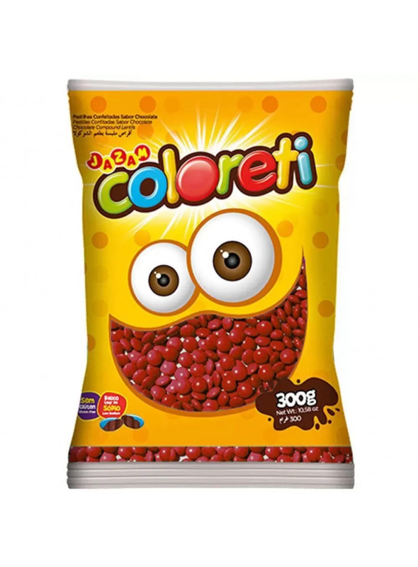 Coloreti Vermelho Confeito Sabor Chocolate 300g