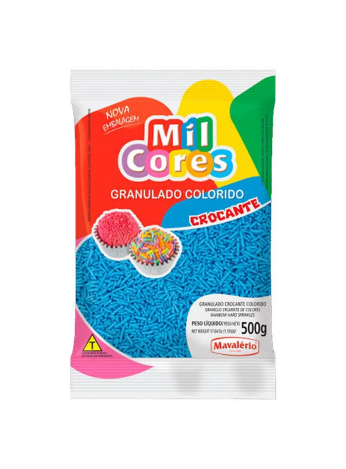 Granulado Crocante Azul Mil Cores 500g