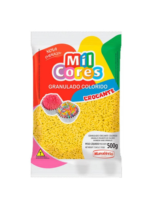 Granulado Crocante Amarelo Mil Cores 500g