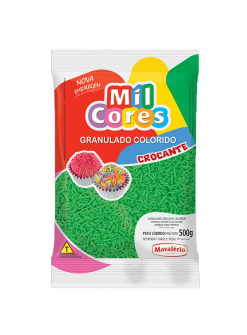 Granulado Crocante Verde Mil Cores 500g