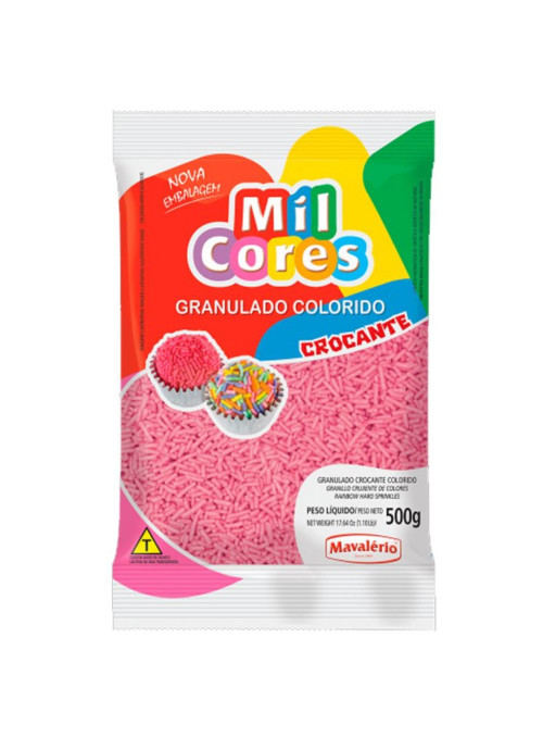 Granulado Crocante Rosa Mil Cores 500g