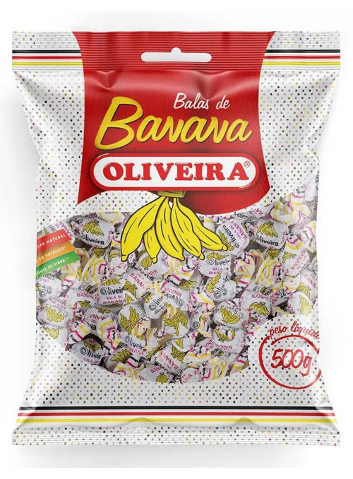 Bala de Banana com Polpa Natural Oliveira 500g