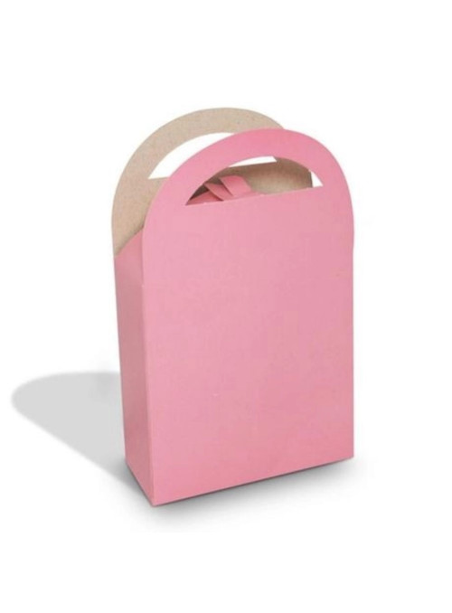 Lembrancinha Caixa Surpresa Rosa Claro 10cm x 4,5cm x 11,5cm Ultrafest 8 Unidades