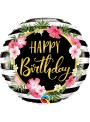 Balão Metalizado Happy Birthday Tropical