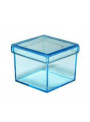 Lembrancinha de Festa Caixa Cristal Azul 5x5 Mar Plásticos 10 Unidades