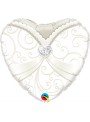 Balão Metalizado Coração Vestido de Noiva